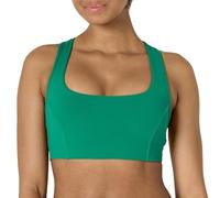 Amazon Essentials Active FormFlex - Brasier Deportivo Suave y Ligero con Cuello Cuadrado y Espalda Cruzada para Mujer, Color Verde Esmeralda, Talla XXL