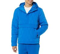 Amazon Essentials Anorak - Abrigo Acolchado con Capucha y Cremallera de un Cuarto para Hombre, Color Azul Brillante, Talla XL