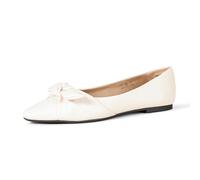 Amazon Essentials Bailarinas con Lazo Mujer, Blanco Roto, 41.5 EU