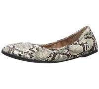 Amazon Essentials Bailarinas sin Cordones de Belice Mujer, Negro Blanco Efecto Piel de Serpiente, 38 EU Ancho