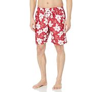 Amazon Essentials Bañador de 23cm con Forro de Malla, Bolsillos y Cierre con Cordón Hombre, Rojo Hibisco, S