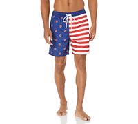 Amazon Essentials Bañador de Secado Rápido de 18 Cm - colores interrumpidos Hombre, Estampado de Estrellas, M