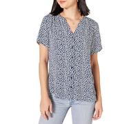 Amazon Essentials Blusa Tejida de Manga Corta y Corte Holgado Mujer, Azul Blanco Pétalo, XL