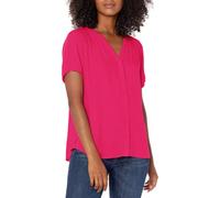Amazon Essentials Blusa Tejida de Manga Corta y Corte Holgado Mujer, Rosa Intenso, S