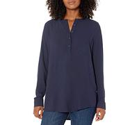 Amazon Essentials Blusa Tejida de Manga Larga Mujer, Azul Marino, L