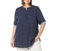 Amazon Essentials Blusa Tejida de Manga Larga Mujer, Azul Marino Lunares, S