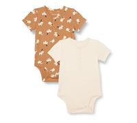 Amazon Essentials Body tunecino Unisex bebé, Pack de 2 , León Y Poni/Melocotón Pálido, 3-6 meses