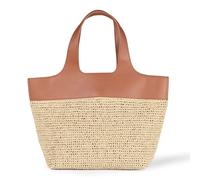 Amazon Essentials Bolso Extragrande Mujer, Rafia Marrón, Talla única