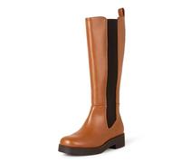 Amazon Essentials Bota alta con fuelle Mujer, Camel, 38 EU