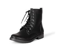 Amazon Essentials Botas de Combate con Cordones Mujer, Negro, 41 EU