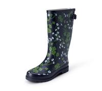 Amazon Essentials Botas de lluvia altas para mujer, diseño floral azul marino, talla 6