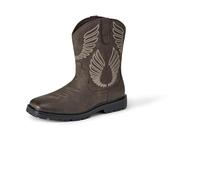 Amazon Essentials Botas vaqueras occidentales de punta cuadrada para hombre, color marrón, talla 11
