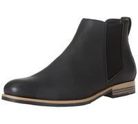 Amazon Essentials Botín Tipo Chelsea Hombre, Negro Cuero de Imitación, 40 EU