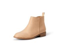 Amazon Essentials Botines Con Cremallera Niña, Gris Topo Efecto Ante, 36 EU