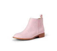 Amazon Essentials Botines Con Cremallera Niña, Rosa Efecto Ante, 36.5 EU
