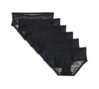 Amazon Essentials Bragas de Maternidad por debajo de la Barriga con Encaje Elástico en Toda la Prenda Mujer, Pack de 6, Negro, 40