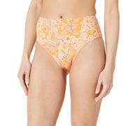 Amazon Essentials Braguita de Biquini Pierna Alta Cintura Alta Mujer, Amarillo Multi Folk Floral, 46