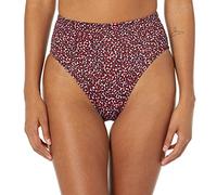 Amazon Essentials Braguita de Biquini Pierna Alta Cintura Alta Mujer, Rojo Ladrillo Leopardo, 42