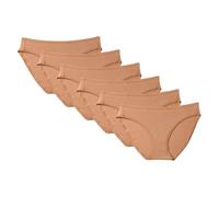 Amazon Essentials Braguita de Estilo Bikini de Algodón Mujer, Pack de 6, Bronce Lavado, 48