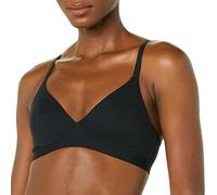 Amazon Essentials Bralette sin Forro en Punto Acanalado Mujer, Negro, 46
