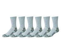 Amazon Essentials Calcetines Deportivos de Algodón de Alto Rendimiento para Controlar la Humedad, Transpirables Hombre, 6 Pares, Gris, 46-48