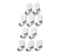 Amazon Essentials Calcetines Largos de Algodón Unisex Niño, 10 Pares, Blanco/Gris, 4-5 años