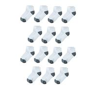 Amazon Essentials Calcetines Tobilleros de algodón Unisex Niño, 14 Pares, Blanco Gris Mezcla, 4-5 años