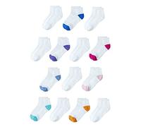 Amazon Essentials Calcetines Tobilleros de algodón Unisex Niño, 14 Pares, Multicolor, 2-3 años
