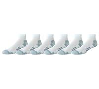 Amazon Essentials Calcetines Tobilleros Deportivos, Transpirables, Mezcla de Algodón, Acolchados Hombre, 6 Pares, Blanco, 46-48