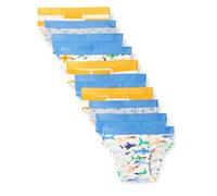 Amazon Essentials Calzoncillos Tipo bóxer de algodón para niños, Tiburones/Estrellas/Rayas, Talla XS