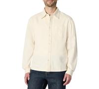 Amazon Essentials Camisa Moderna de Mezclilla con Botones y Corte Extragrande Hombre, Crudo, XS