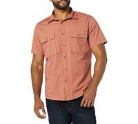 Amazon Essentials Camisa utilitaria de manga corta con dos bolsillos y corte ajustado Hombre, Arcilla, L Alto