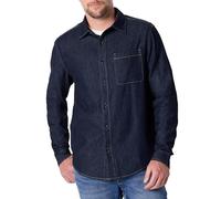 Amazon Essentials Camisa Vaquera Abotonada de Manga Larga de Corte Estándar Hombre, Lavado Enjuagado, XS