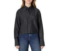 Amazon Essentials Camisa Vaquera con Botones Extragrande Mujer, Negro, XS