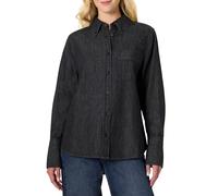 Amazon Essentials Camisa Vaquera con Botones Extragrande Mujer, Negro, XS