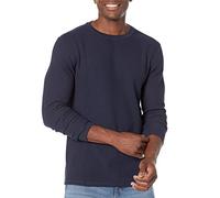 Amazon Essentials Camisa Waffle de Manga Larga de Mezcla de Algodón y Corte Estándar Hombre, Azul Marino, XXL