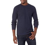 Amazon Essentials Camisa Waffle de Manga Larga de Mezcla de Algodón y Corte Estándar Hombre, Azul Marino, XL