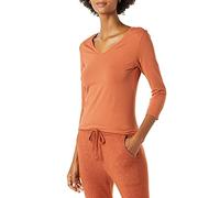 Amazon Essentials Camiseta de manga 3/4 con cuello en V para mujer (disponible en talla extragrande), caramelo, XXL