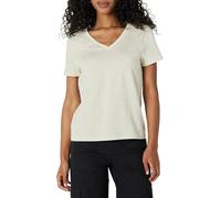Amazon Essentials Camiseta de Manga Corta con Cuello en V 100 % Algodón, Corte Estándar Mujer, Arena Mezcla, XXS