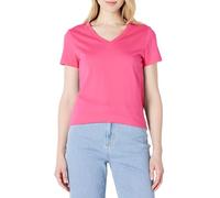 Amazon Essentials Camiseta de Manga Corta con Cuello en V 100 % Algodón, Corte Estándar Mujer, Rosa Intenso, XXL