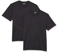 Amazon Essentials Camiseta de manga corta con cuello en V para hombre, ajuste regular, paquete de 2 (disponible en tallas para grandes y altos), color carbón jaspeado, talla 6XL grande y alto