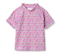 Amazon Essentials Camiseta de Manga Corta para niña, Color Lila, Rosa Intenso, Floral, Talla L