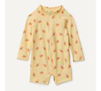 Amazon Essentials Camiseta de manga larga de una sola pieza Unisex Bebés, Cangrejos Amarillo Claro, 18 meses