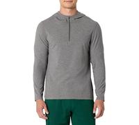 Amazon Essentials Camiseta Deportiva con Capucha de Manga Larga, Ligera y con Cremallera de un Cuarto de Alto Rendimiento Hombre, Gris Teñido Multicolor, L