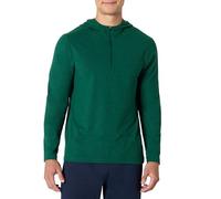 Amazon Essentials Camiseta Deportiva con Capucha de Manga Larga, Ligera y con Cremallera de un Cuarto de Alto Rendimiento Hombre, Verde Teñido Multicolor, M
