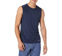 Amazon Essentials Camiseta Deportiva, Ligera y Elástica de Secado Rápido, Muscle Fit Hombre, Azul Marino, S