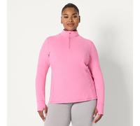 Amazon Essentials Camiseta deportiva supersuave de alto rendimiento de manga larga con cierre de un cuarto Mujer, Rosa Teñido Multicolor, XS