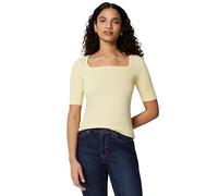 Amazon Essentials Camiseta Entallada con Media Manga y Cuello Cuadrado Mujer, Amarillo Pastel, XL