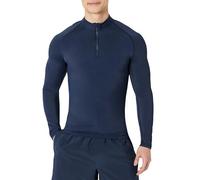 Amazon Essentials Camiseta Entallada de Manga Larga con Cremallera de un Cuarto Hombre, Azul Marino, XXL