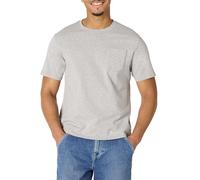 Amazon Essentials Camiseta Holgada de Algodón de Alto Gramaje con Bolsillo en el Pecho Hombre, Gris Chiné Moyen, M